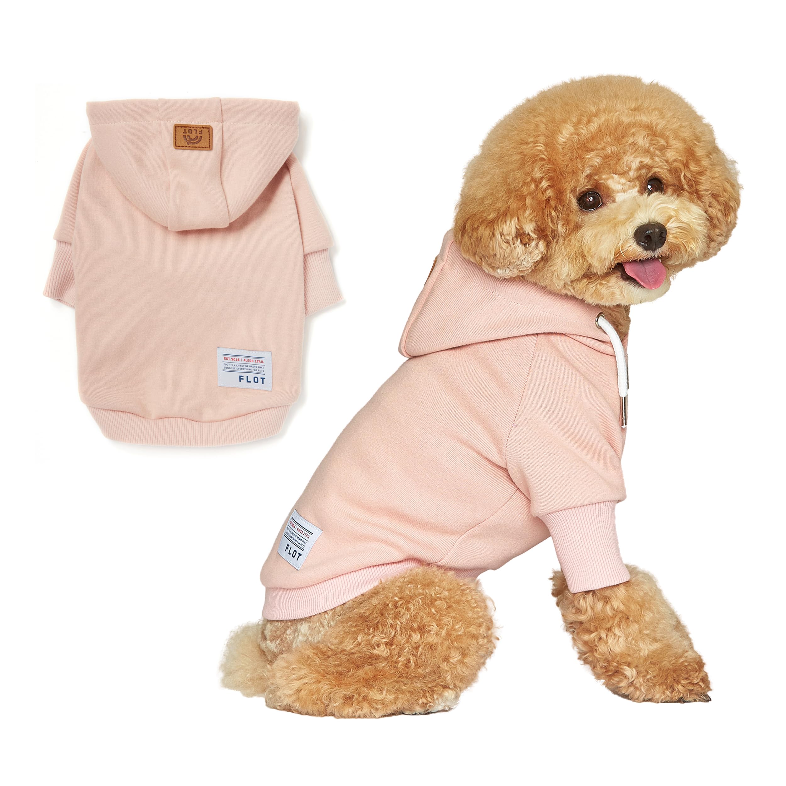 FLOT Designer-Hundepullover – Kariert, Aus Korea, Mit Druckknöpfen, Weiches Sherpa-Futter, Größe XL, Rot