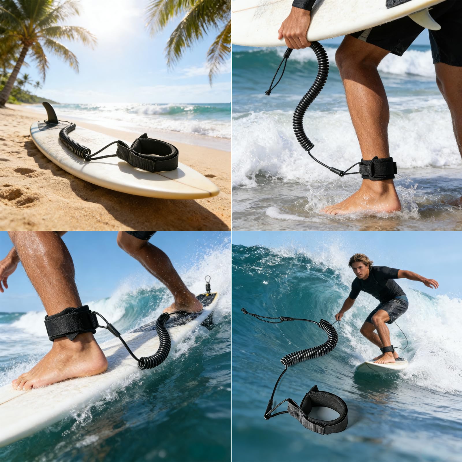 Leash de Surf, Correa para Tabla de Surf, Correa de SUP Hinchable