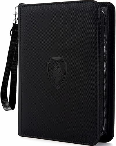 Miniatura 20 de Carpeta de tarjetas con cierre de alta calidad, 9 bolsillos, cubierta de poliuretano, álbum de colección de tarjetas con cremallera, resistente