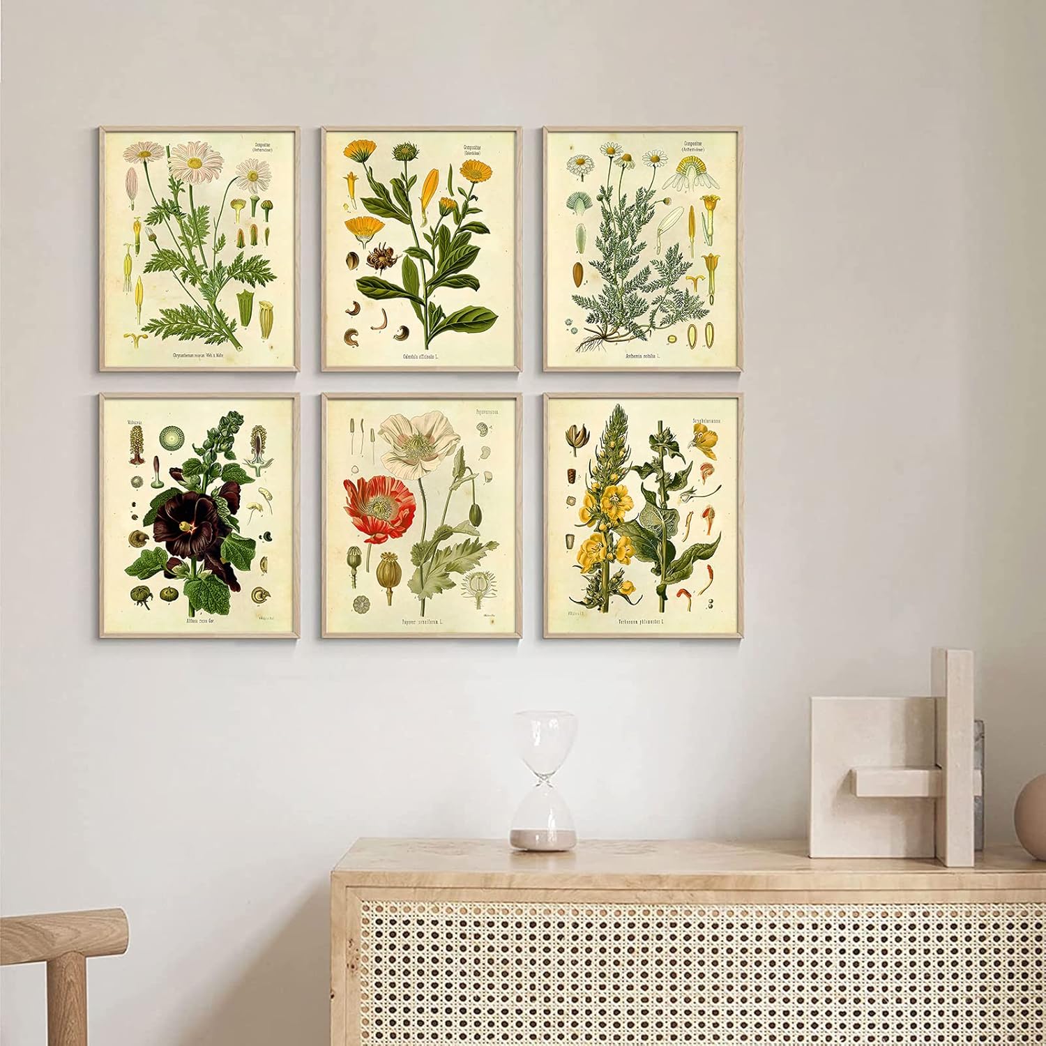 Vintage Botanical Wall Art Prints Decor for Bedroom