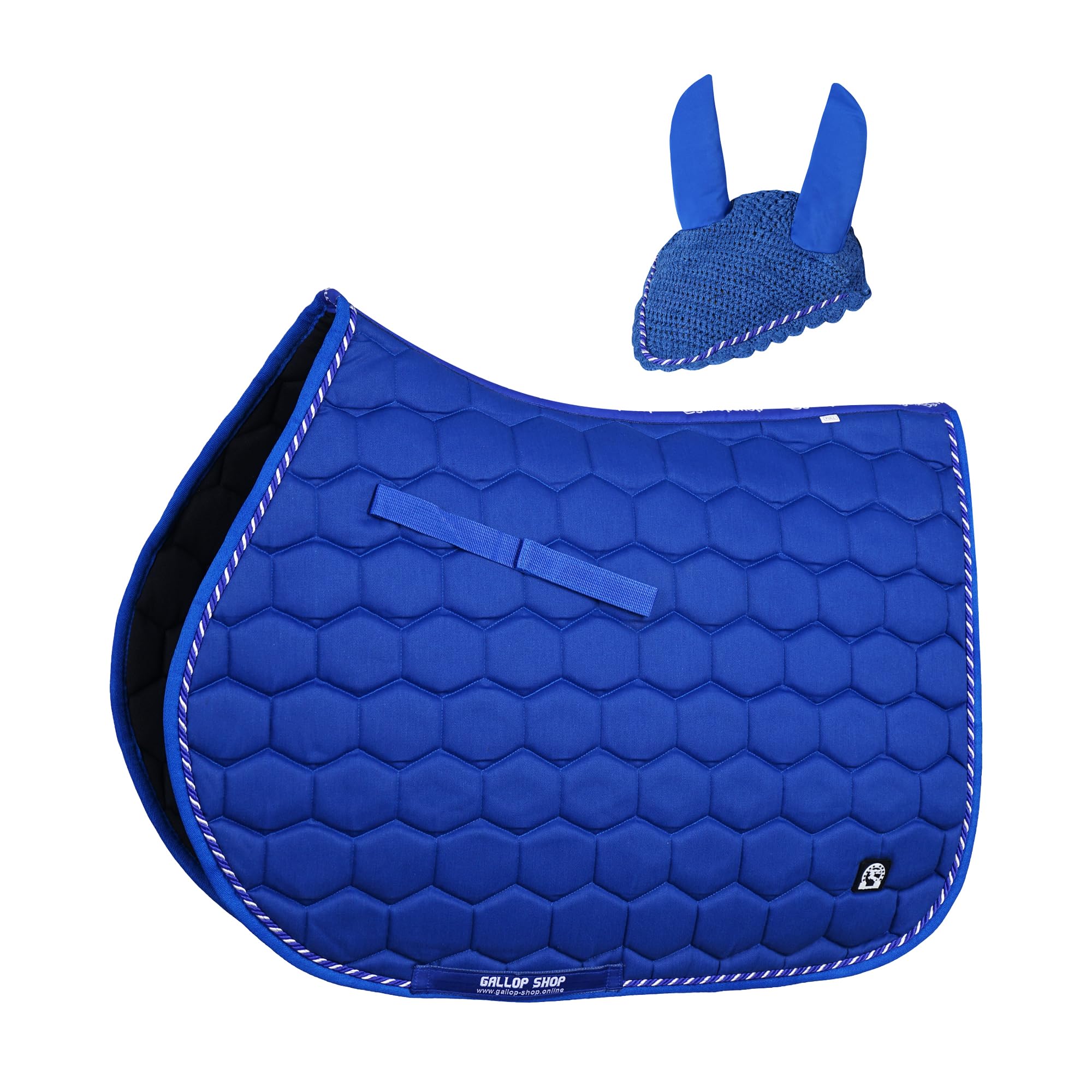 General Saddle Pad for Horse, Football Box Design (Royal Blue, Full)