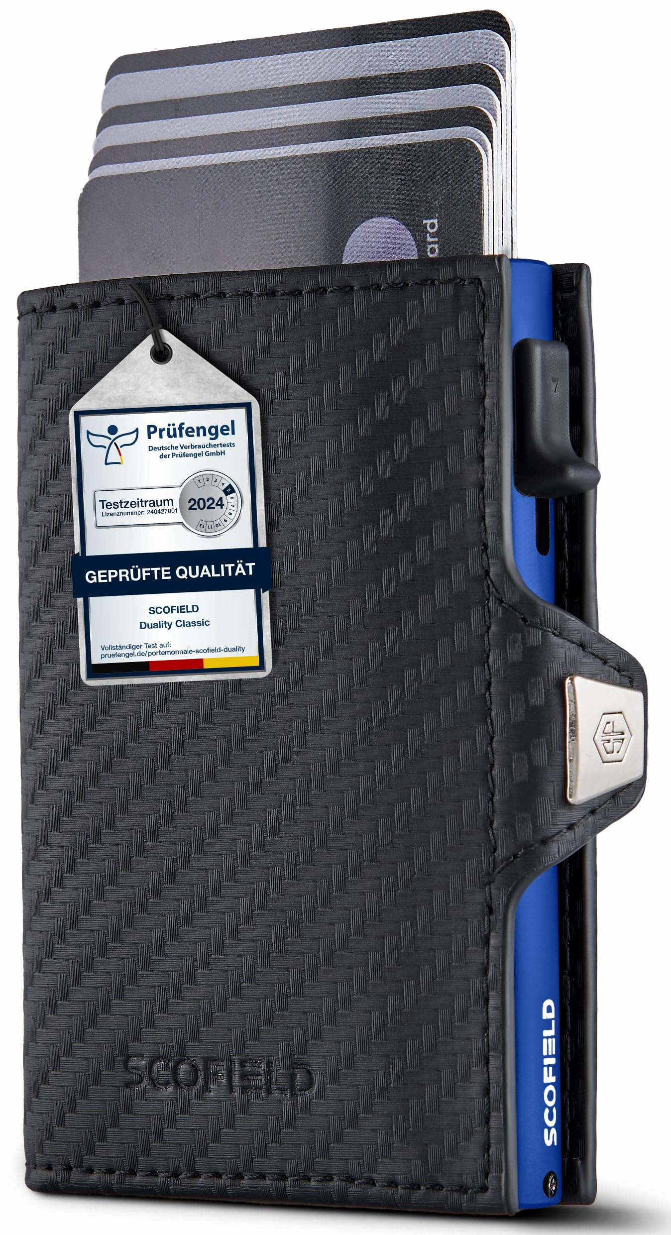 SF SCOFIELD Duality Classic Slim Wallet mit Münzfach | Kartenetui Herren für 9-10 Karten | Geldbeutel Portemonnaie mit RFID Schutz | Wallets for Men | Kreditkartenetui
