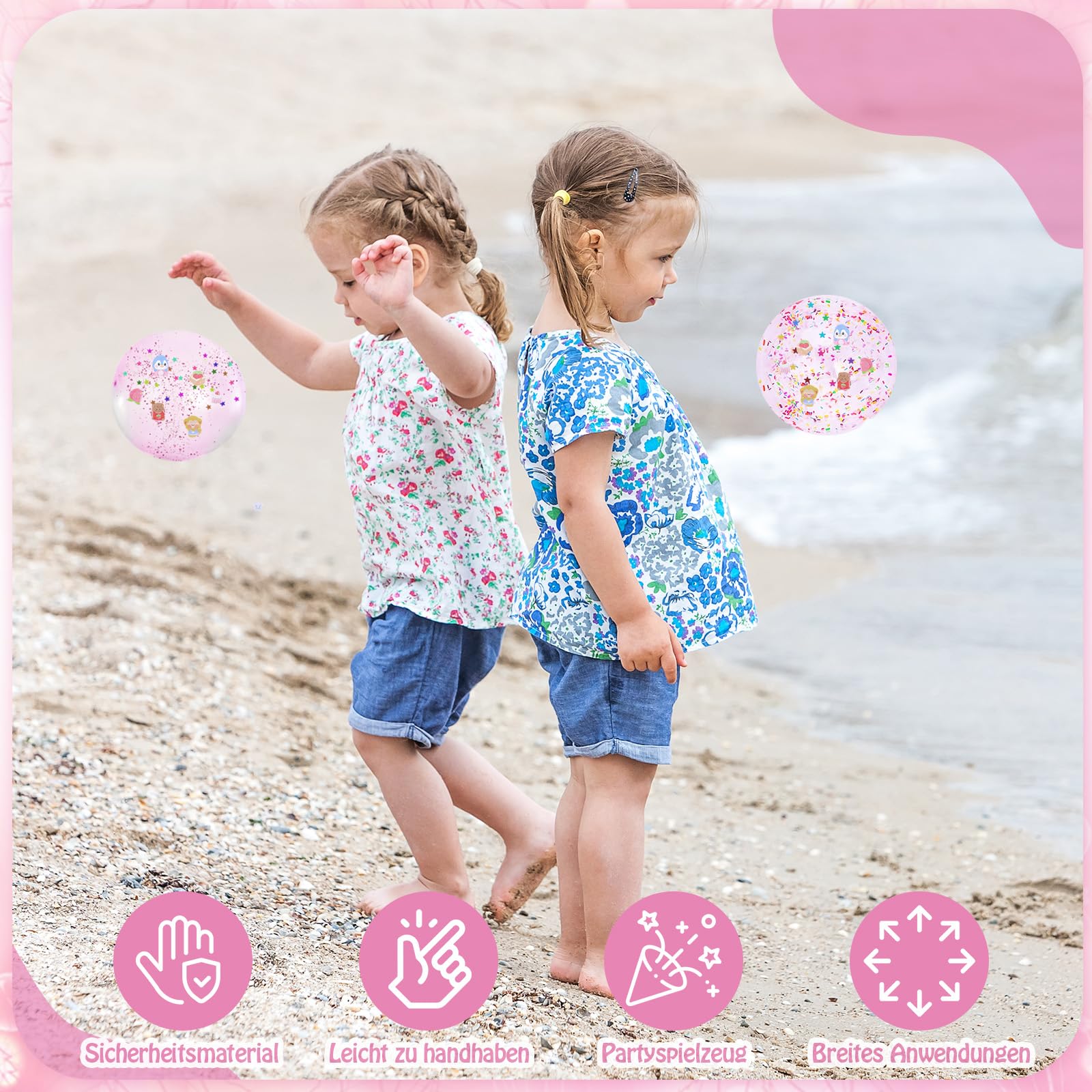 BORISCA 41 Pezzi Nano Tape Bubble Kit Bambini, Nastro Biadesivo Colorato Nano Tape Kit Completo, DIY Craft Kits Nano Bubbles Tape for Kids, Nastro Nano Tape Bolle per Fai Da Te Giocattoli(Rosa*2)