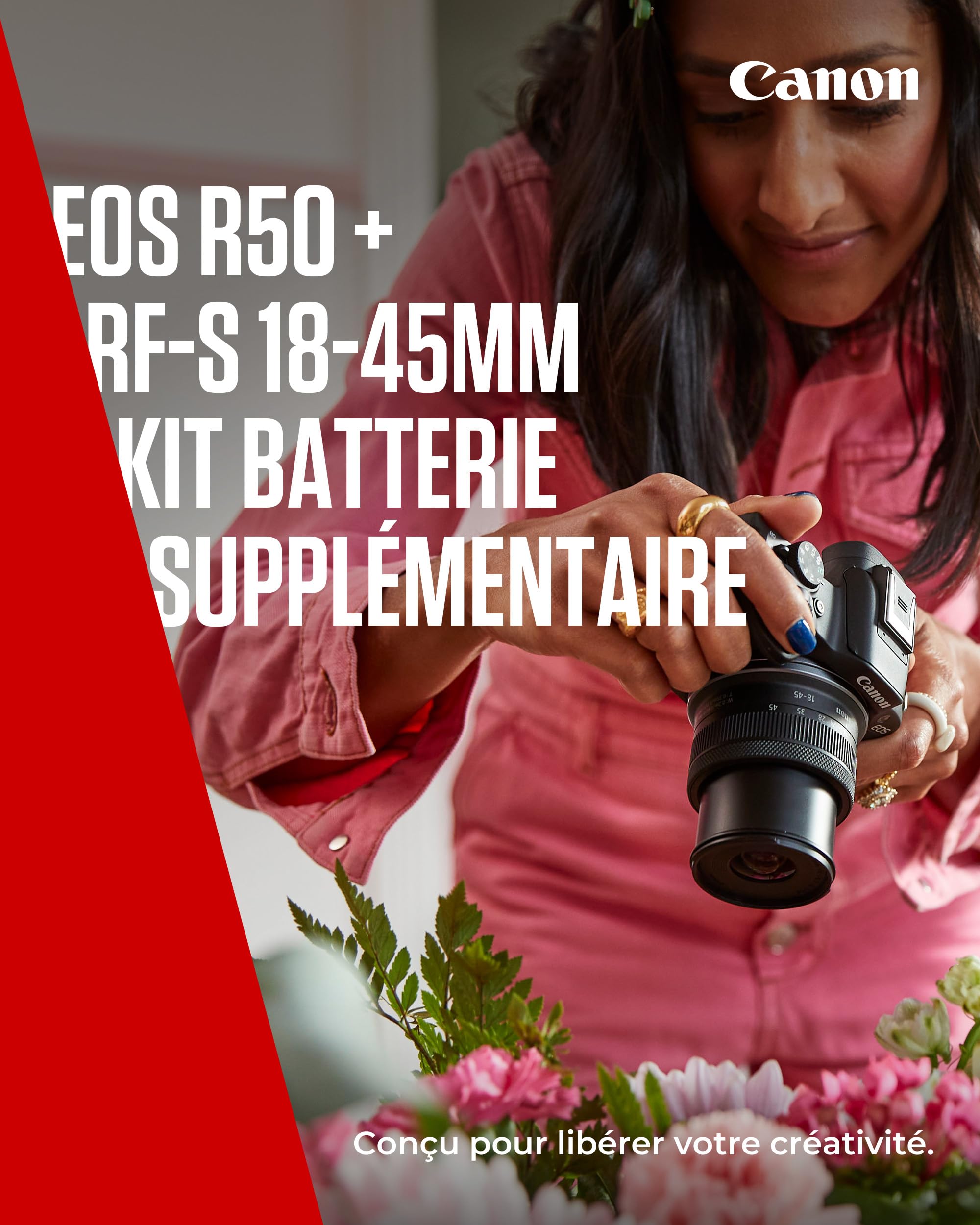 Image secondaire de Canon EOS R50 Hybride avec Objectif RF-S 18-45mm et 2 Batteries