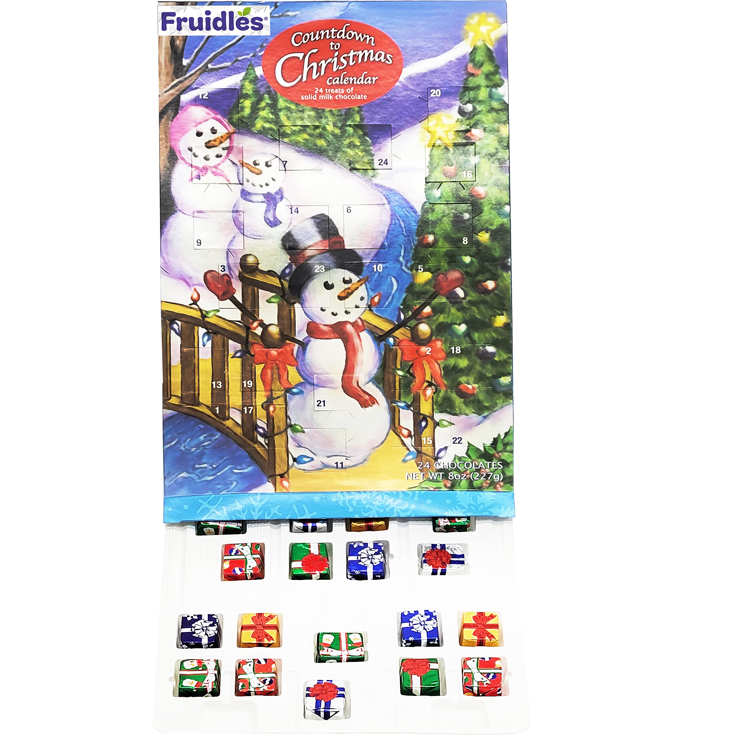 Amazon.com: Christmas Chocolate Advent Calendar, Christmas By The Creek,  Christmas Calendar, 24 Pieces (Single) : Grocery & Gourmet Food