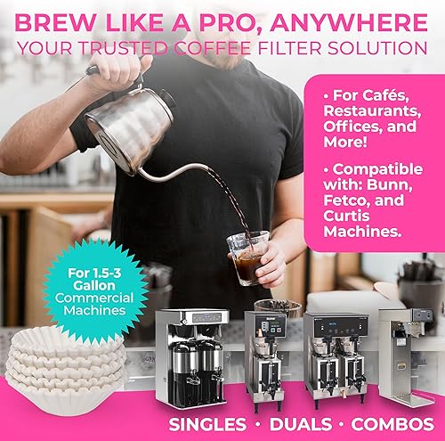 Miniatura 5 de Katy's Filtros de café extra grandes | Filtros de café y té comerciales de alta calidad de 1.5 a 3 galones para restaurantes, cafeterías y más |