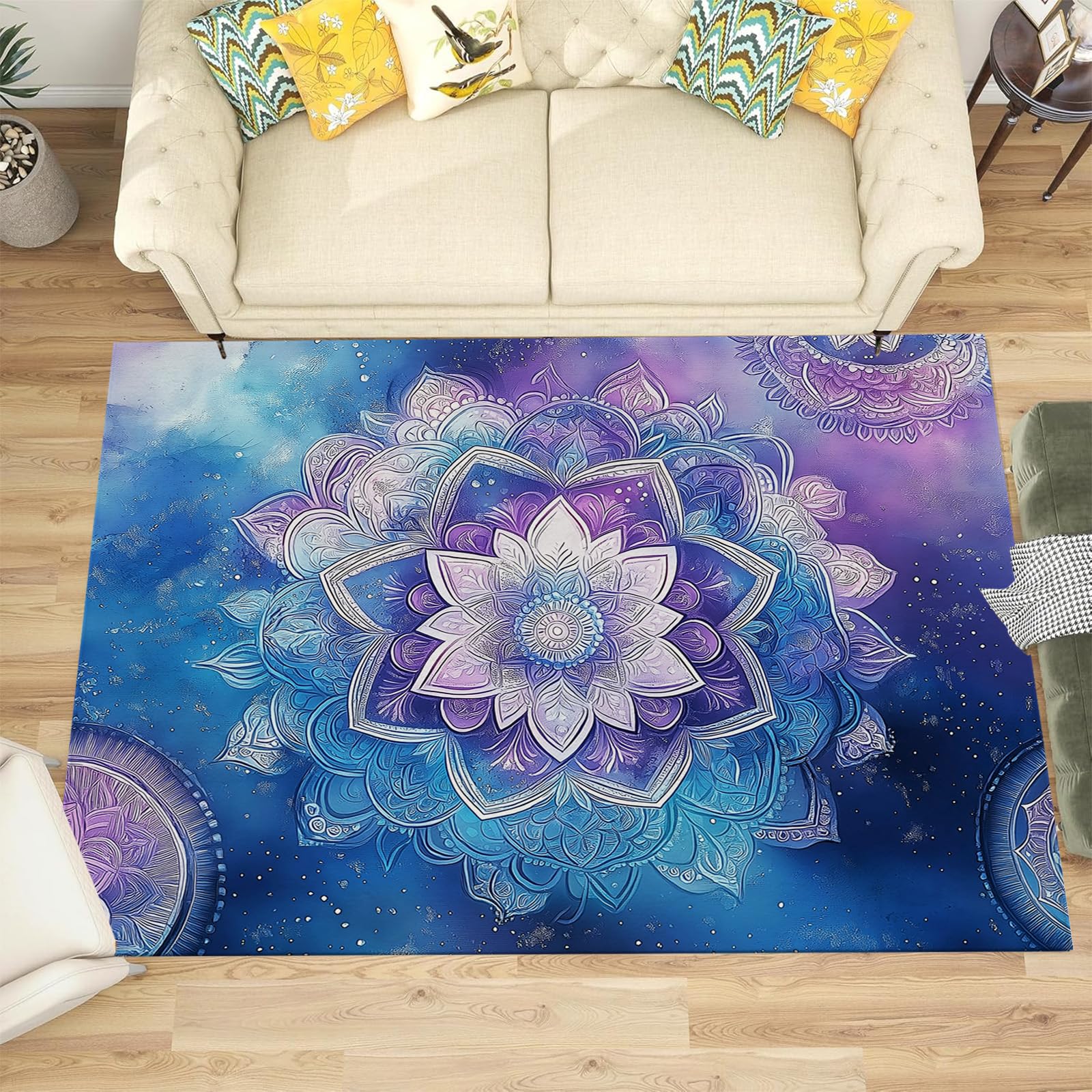 Tapis salon lavable grand format 240x300cm chambre poil court
