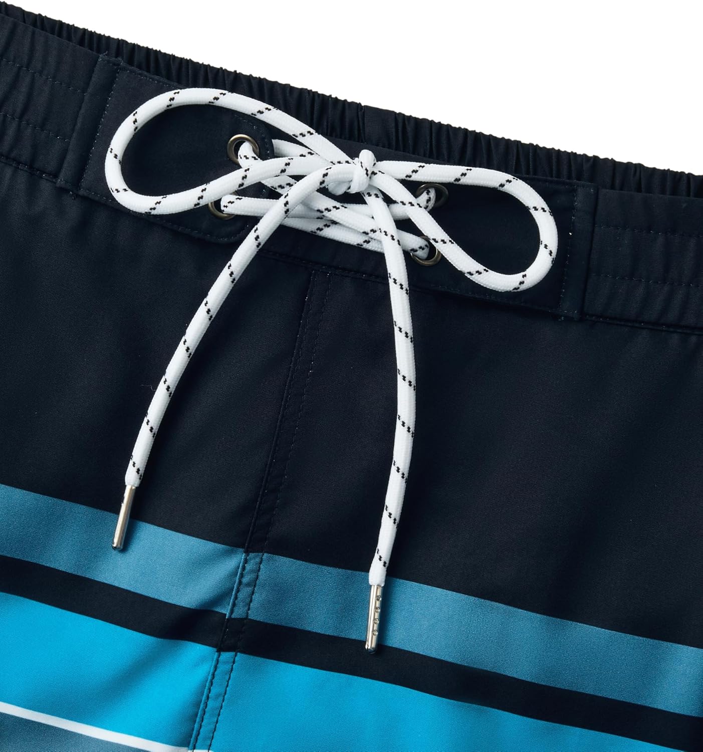 7inch Mens Swim Trunks: with Mesh Liner Zipper Pocket Drawstring Quick Dry Stretch Comfort Lined Striped Beach Pool - Image 4