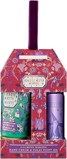Heathcote & Ivory Calming Heroes Hanging Christmas Tree Bauble Gift | 30ml Hand Cream & 10ml Pulse Point Oil | Essential Oils | Stocking Filler | Vegan Friendly