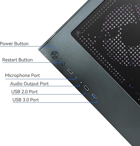 Miniatura 5 de Computadora de escritorio para juegos, AMD Ryzen 5 5600, RTX3050 6GB, 32 GB de RAM y 1 TB M.2 NVMe PCle, ventilador ARGB, WiFi, consola de oficina