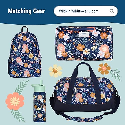 Miniatura 7 de Wildkin Lonchera térmica para niños, duradera y reutilizable para la escuela y los viajes, flores silvestres