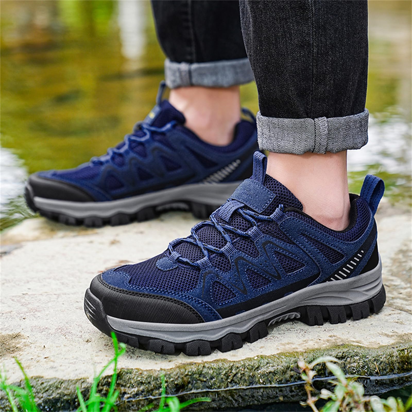 Męskie oddychające buty trekkingowe niskie buty outdoorowe
