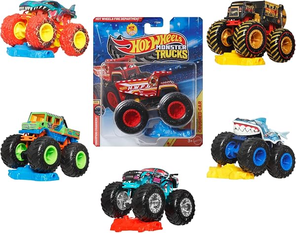 Visita la tienda de Hot Wheels Hot Wheels Monster Truck Coches de Juguetes 1:64 (Modelos Surtidos, selección aleatoria), FYJ44 in use
