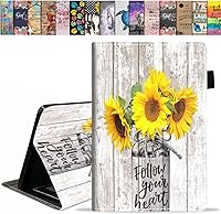 Vista 8 de Funda para tablet Kindle Fire 7 (12ª generación, versión 2022) último modelo de 7 pulgadas, funda delgada de piel sintética con soporte para tarjeta