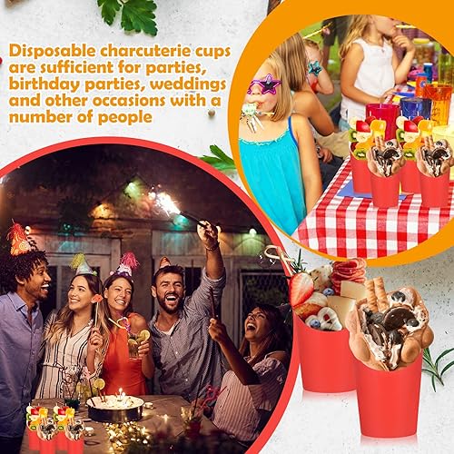 Miniatura 3 de Sabary 50 tazas de papas fritas para papas fritas de 12 onzas, desechables, para baby shower, fiesta de cumpleaños, waffle, palomitas de maíz,