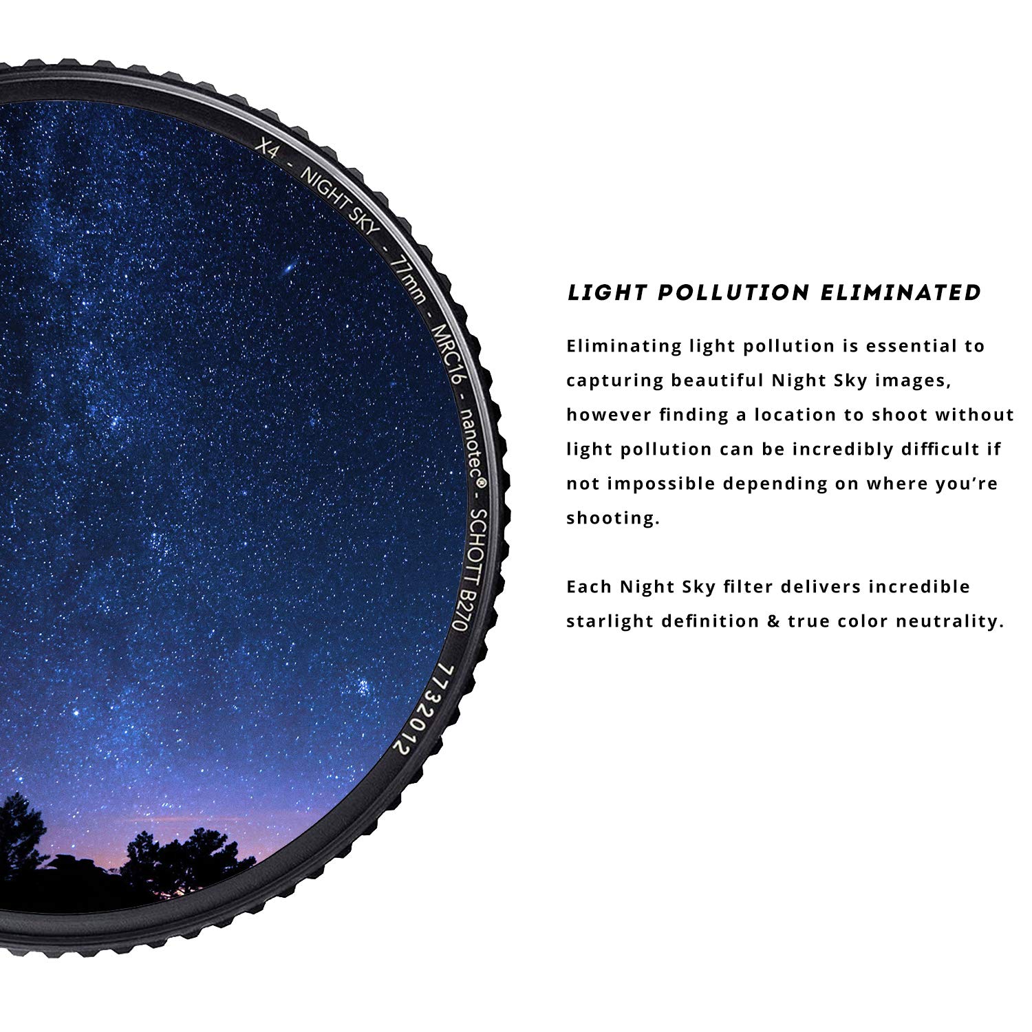 フィルター Breakthrough Photography Night Sky 77mm Amazon.com: 77mm Night Sky Light Pollution Reduction Filter