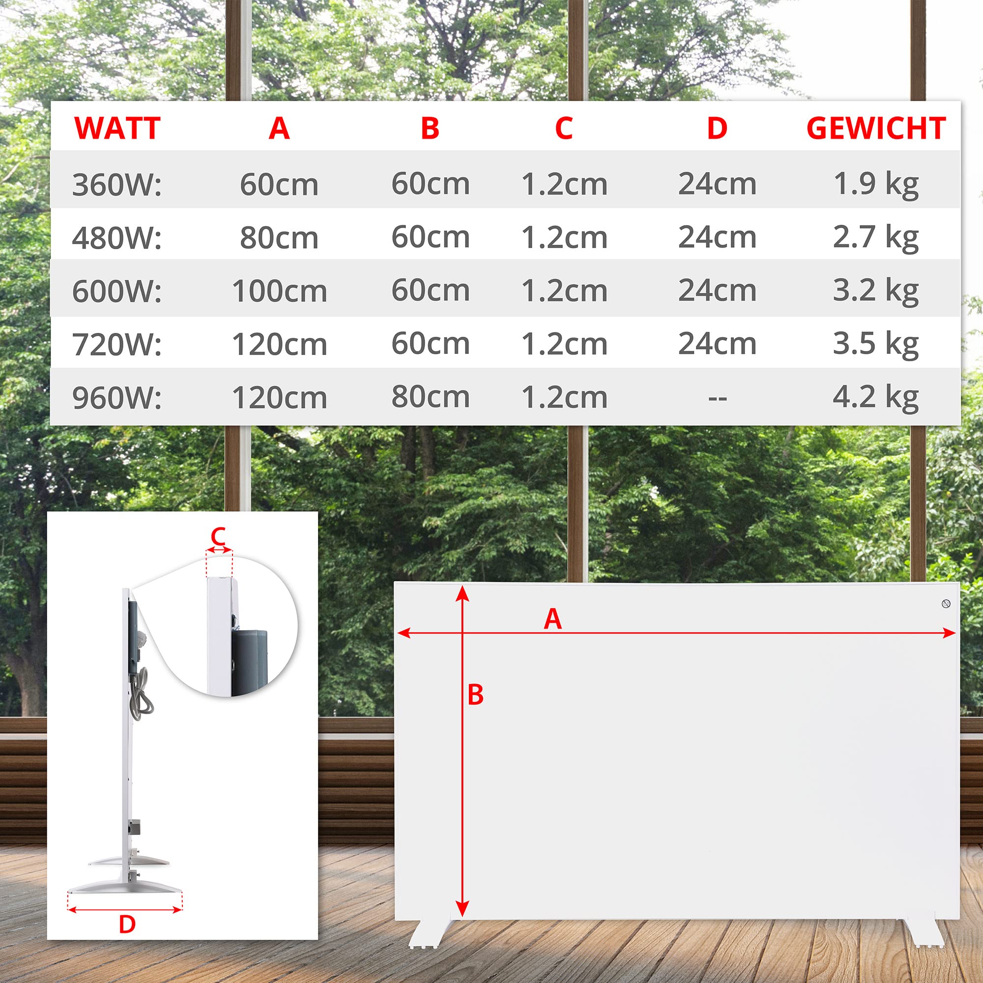 DREAM HEAT Ogrzewanie na podczerwień 720 W z panelem dotykowym, energooszczędne, pilot zdalnego sterowania, WiFi, sterowanie za pomocą aplikacji, funkcja timera, ogrzewanie elektryczne, promiennik,