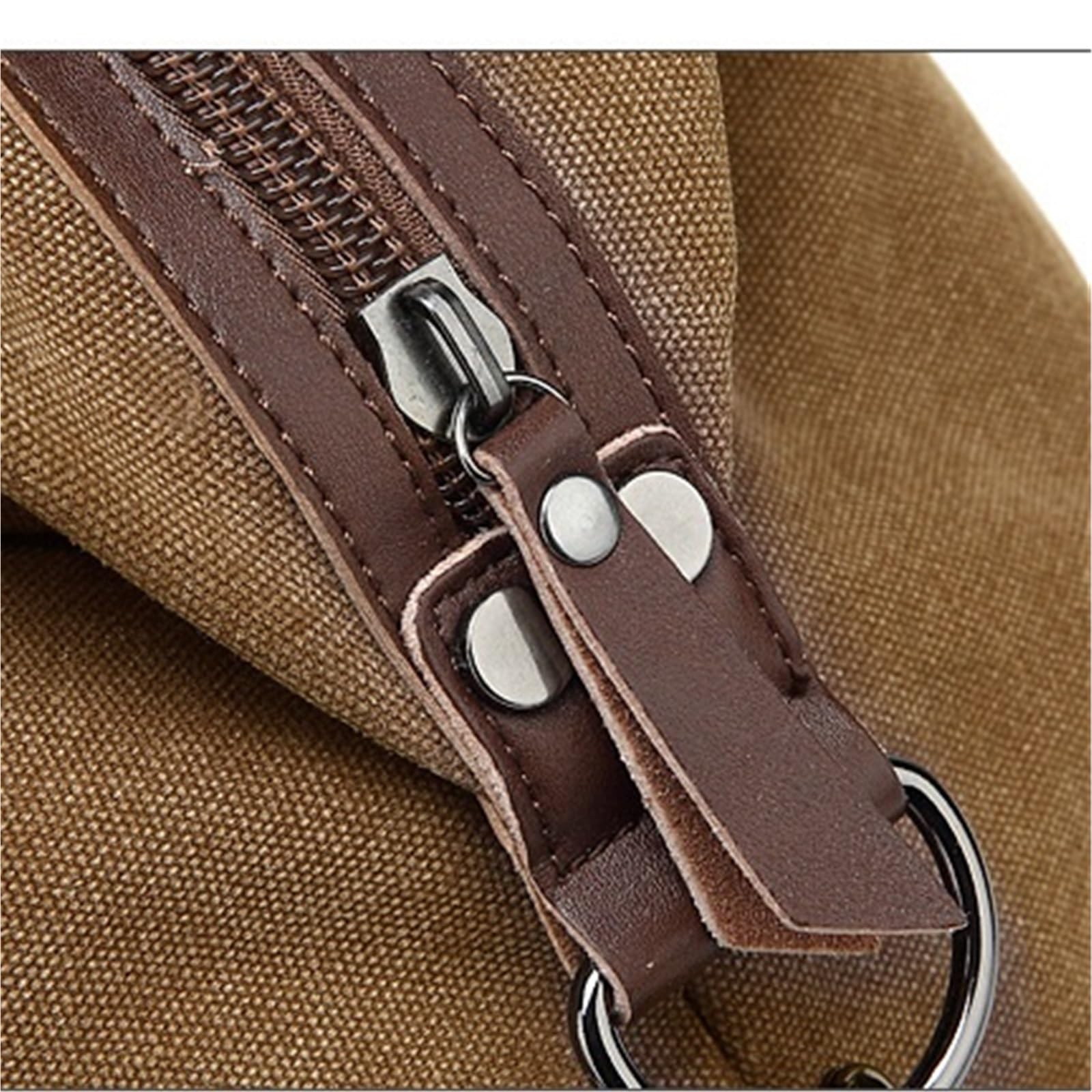 Torba podróżna męska z płótna w stylu vintage, duża torba weekendowa na bagaż podręczny(Black)