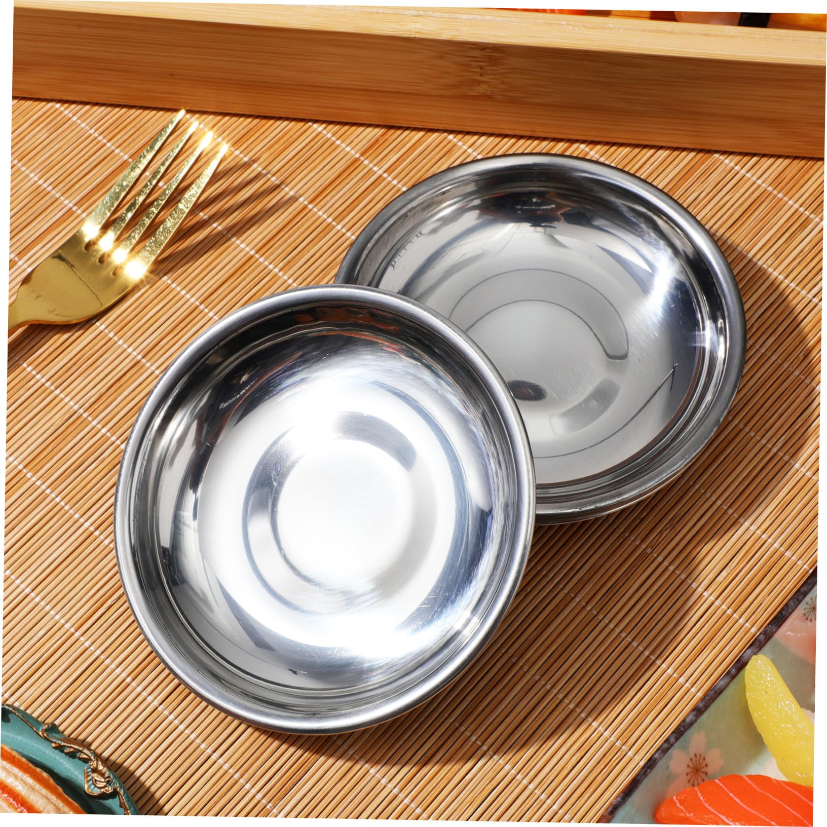 TOYANDONA Runde Kleine Edelstahl Gewürzschalen 10 Stück für Dip und Senf