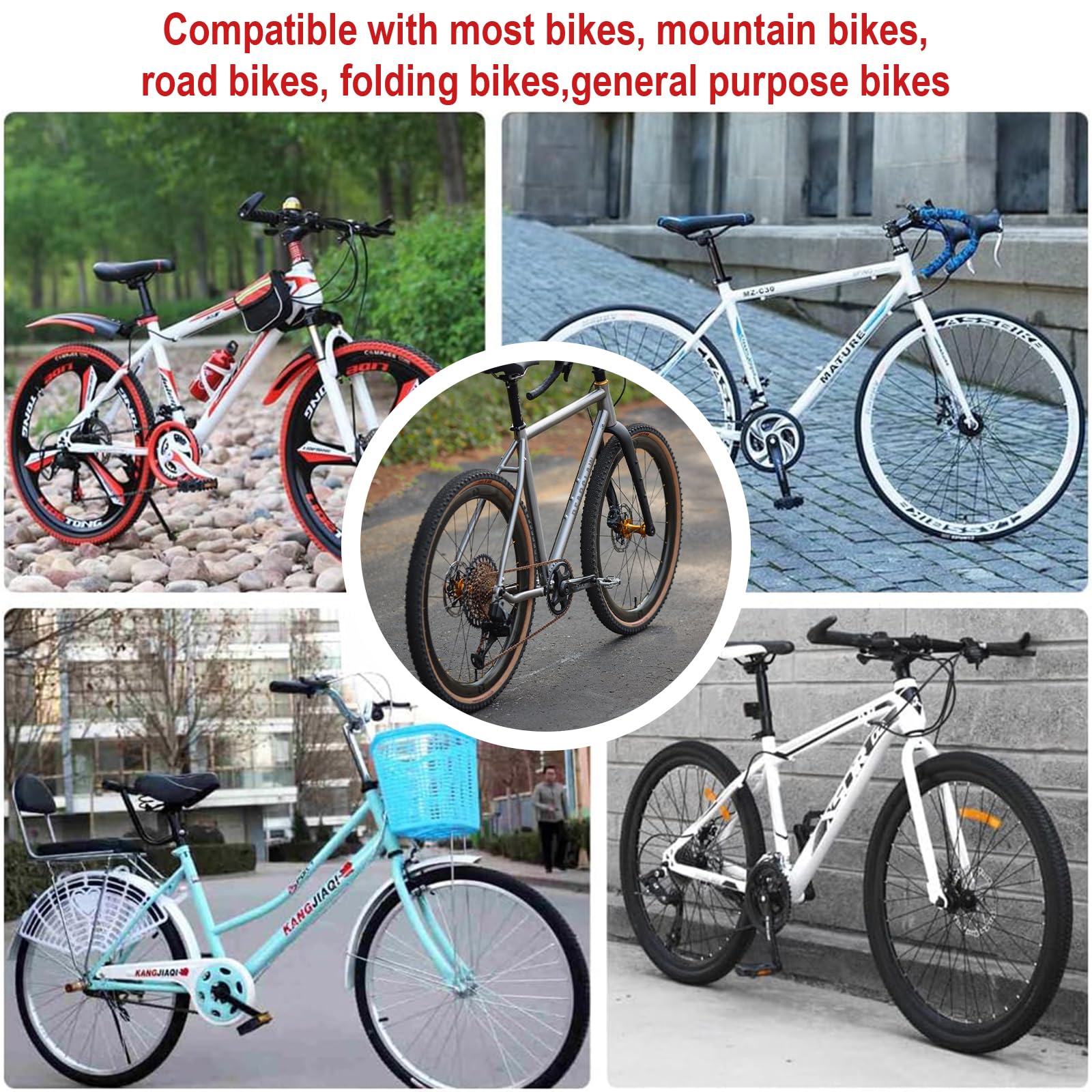 Aililong Reggisella per Bicicletta 27,2 x 300 mm a Candela Vario 27.2 Sella con Barra Mountain Bike Bici da Strada City - Robusta e Durevole