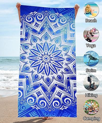 Miniatura 2 de Toalla de playa de rizo de gran tamaño de 36 x 72 pulgadas, suave, extra grande, toallas de piscina para adultos, manta de liquidación, artículos