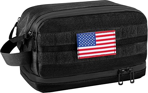 Dinictis Neceser táctico, kit Dopp, bolsa de aseo de viaje para hombres, bolsa de afeitar resistente al agua, se adapta al cuidado de la piel disponible en Yaxa Peru