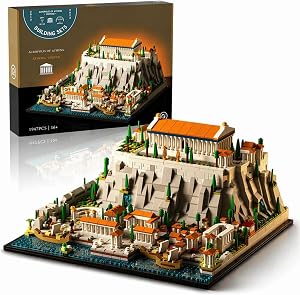 Givenni Architecture The Acropolis in Athens Building Sets; Collectible Model for Adults; Home Décor Model Building Kit, Creative DIY Activity, Famous Landmarks Collection (1947 Pieces)