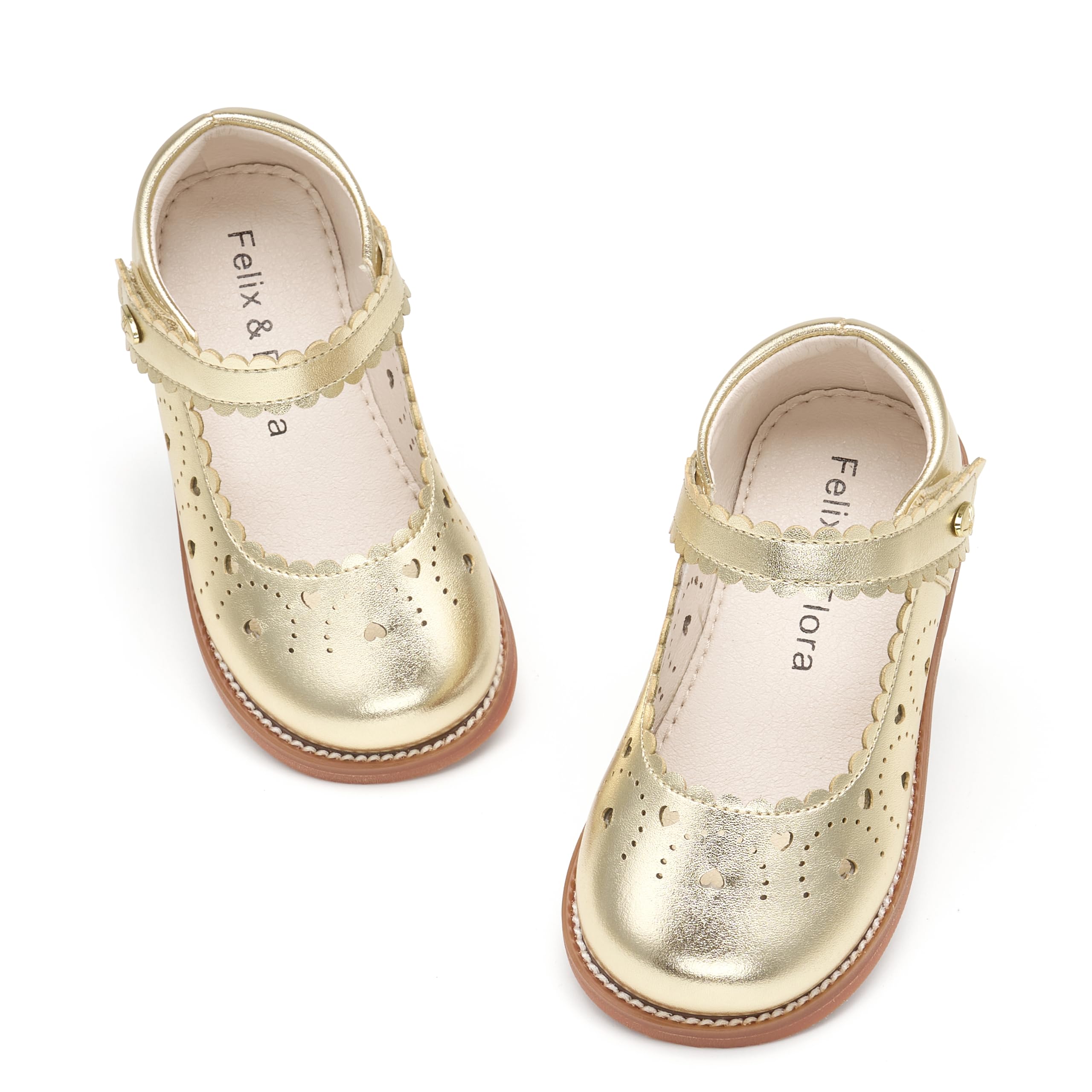 Felix &amp; Flora Toddler Little Girl Mary Jane Dress Shoes - Ballet Flats for Easter Flower Girl Party School Shoes.