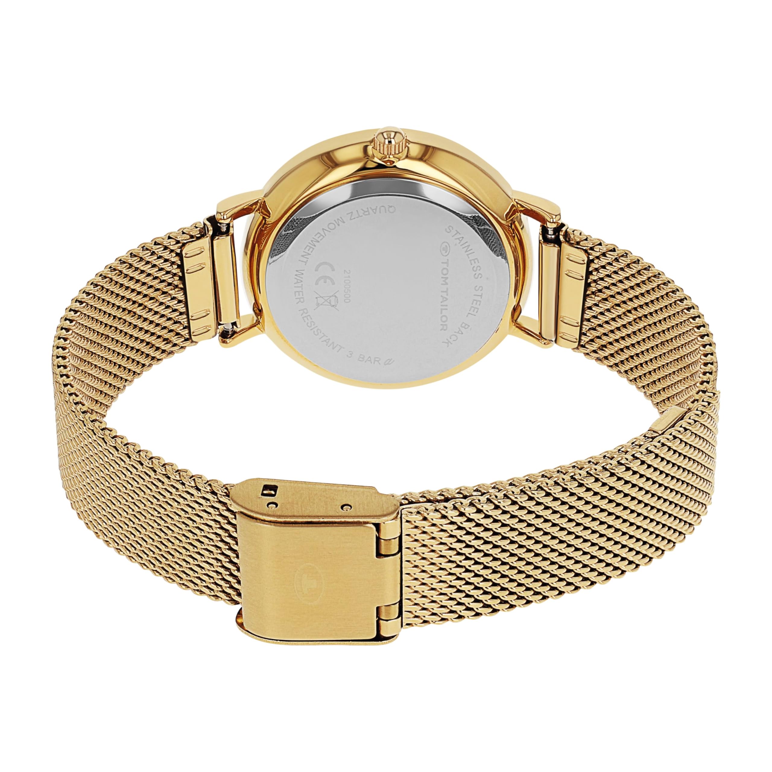 Tom Tailor Armbanduhr mit Metallband für Damen, mit Kristall, Damenuhr Analog, wasserdichte 3 bar, Geschenkidee, kommt in Uhren Geschenkbox