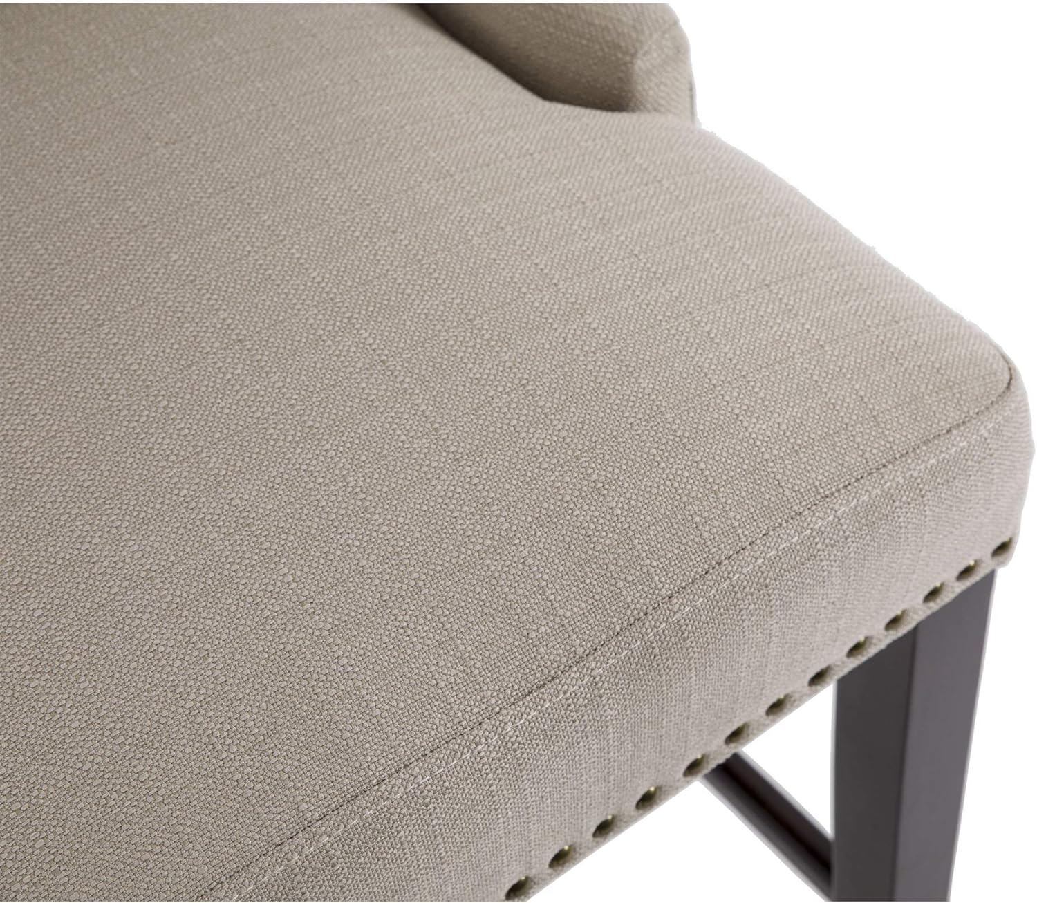 Bеѕt Sеllеr NOBPEINT 25 inch Fabric Upholstered Barstool Dining Chair Solid Wood Legs, Beige(Set of 2)