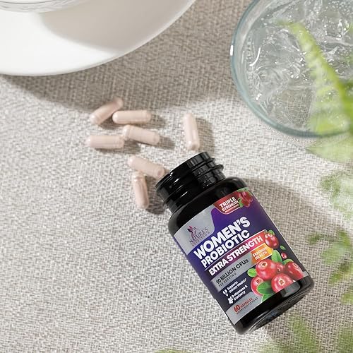 Miniatura 9 de Probióticos para mujeres Apoyo a la salud digestiva  90 mil millones de UFC probióticos para mujeres, 16 cepas, arándano, probiótico vaginal con