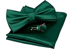 Mens Green Bow Tie Set: The Perfect Accessory for Style-Conscious Men