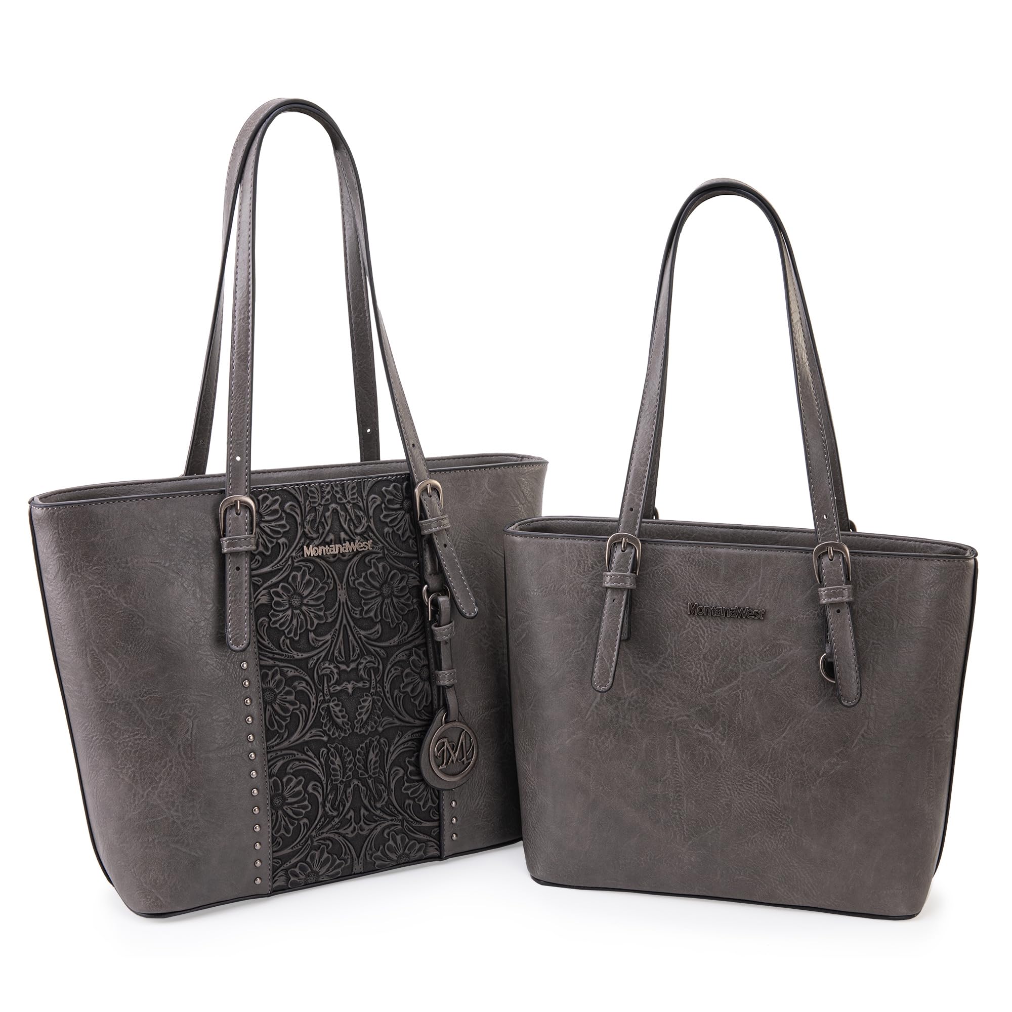 Juego de bolsos para mujer, bolsa de mano para mujer, bolsa de hombro grande y mediana, bolsa de hombro Hobo, juego de 2 piezas, 2 Set-grey#