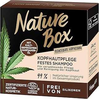 Nature Box Festes Shampoo Kopfhautpflege Hanf (85 g), 3er Pack, 3 x 85 g
