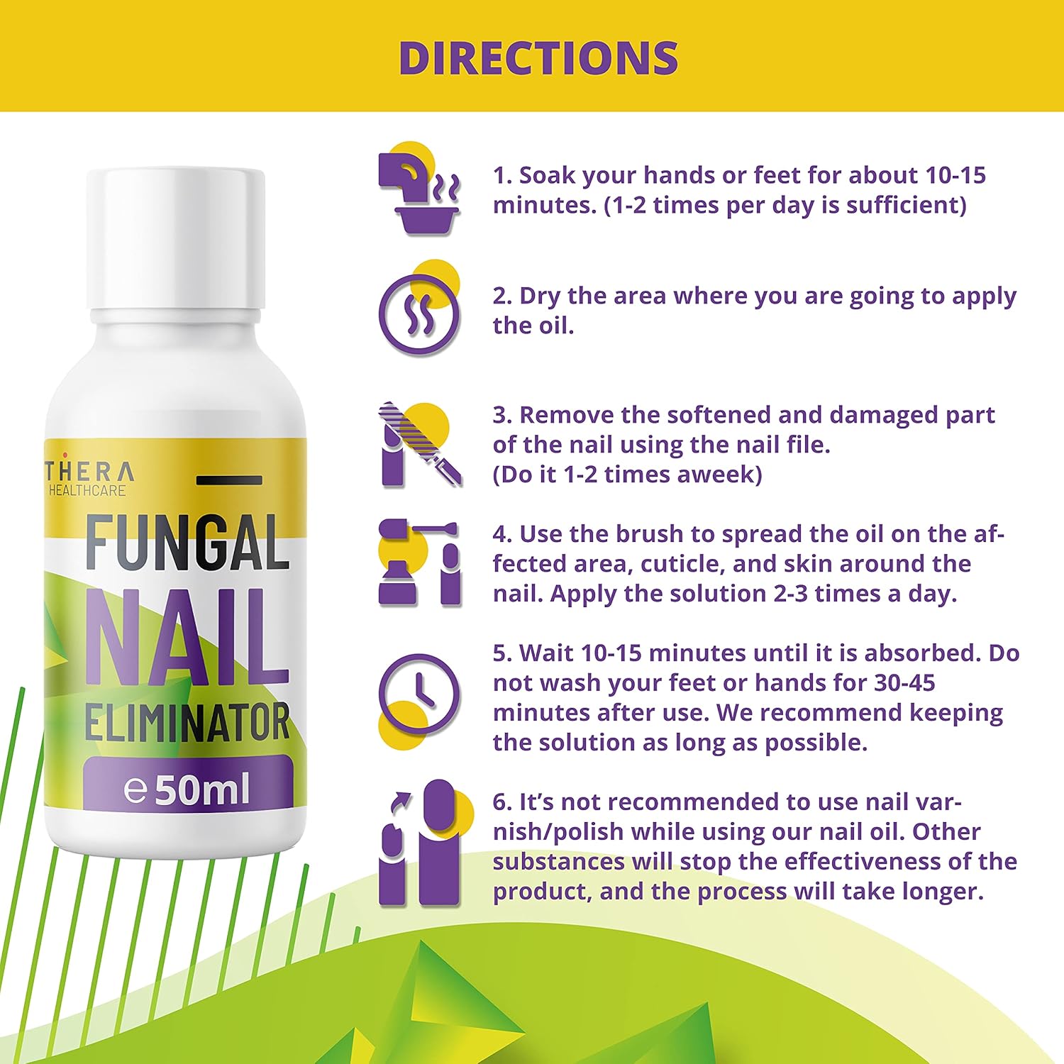 Premium Fungal Nail Eliminator for Toenails and Fingernails, Only Natural Ingredients Tea Tree