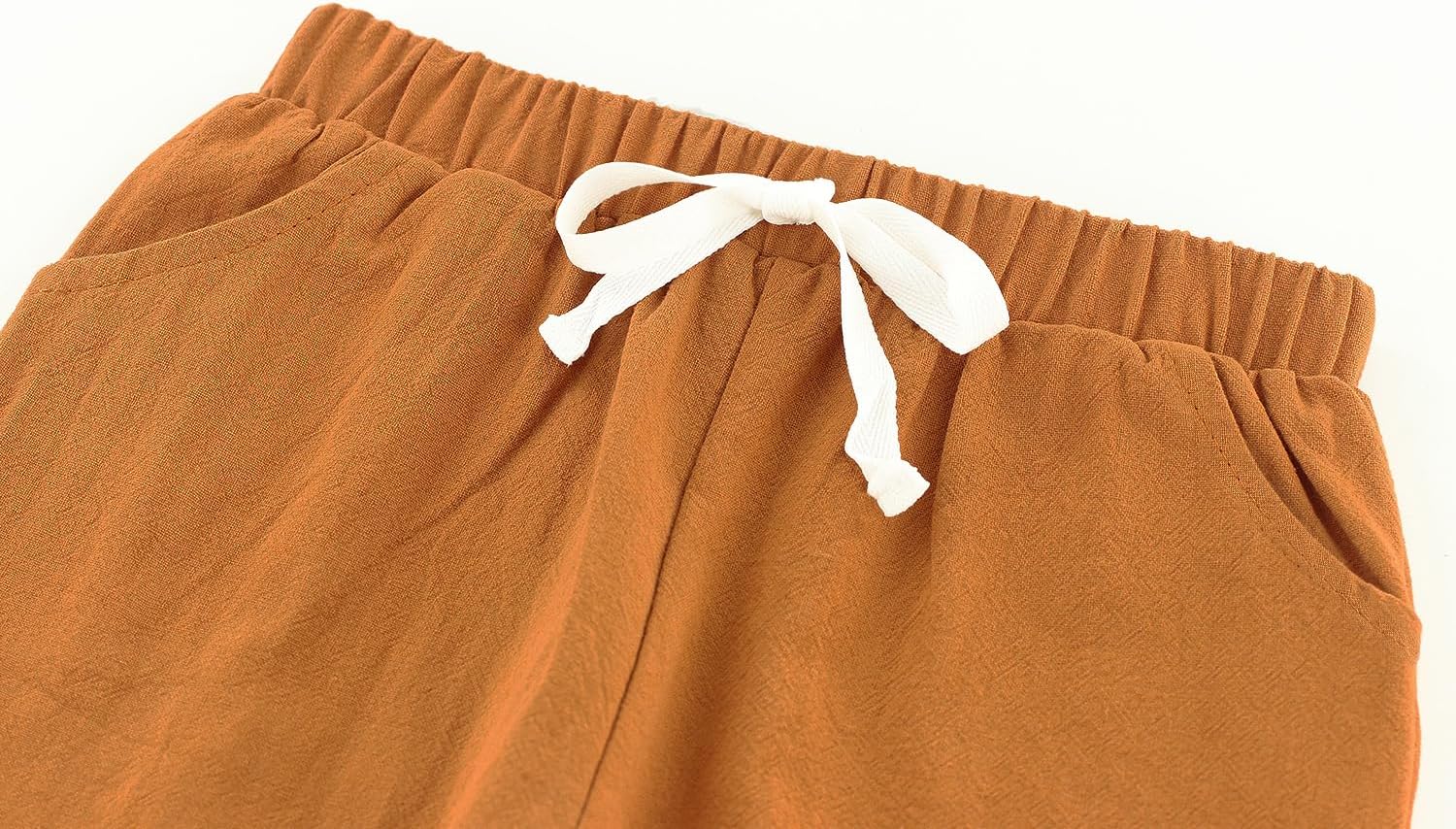 ACESTAR Toddler Baby Boys 2 Pieces Cotton Linen Set Long Sleeve Button Down Shirt Casual Pants Sets Spring Fall Outfits - Image 6