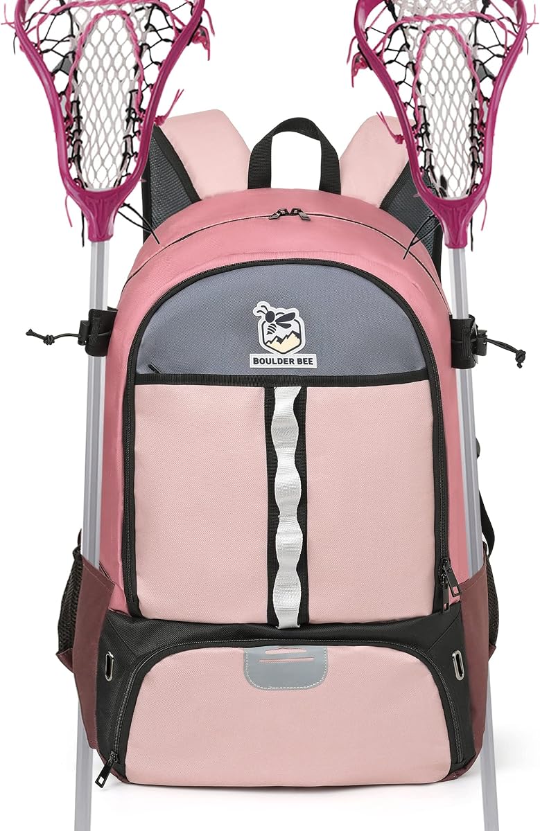 Lacrosse Backpack with Stick Holders, Field Hockey Bag, Lacrosse Gift for Women