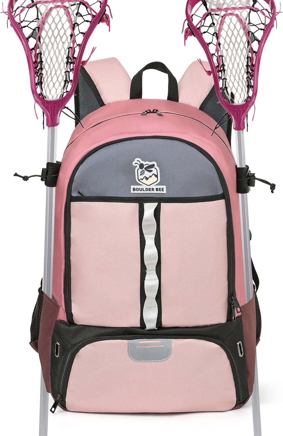 Boulder Bee Lacrosse Backpack with Stick Holders, Field Hockey Bag, Lacrosse Gift for Women