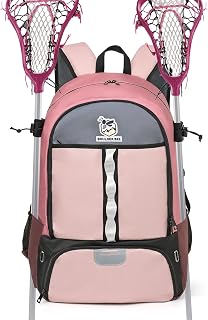 Boulder Bee Lacrosse Backpack with Stick Holders, Field Hockey Bag, Lacrosse Gift for Women