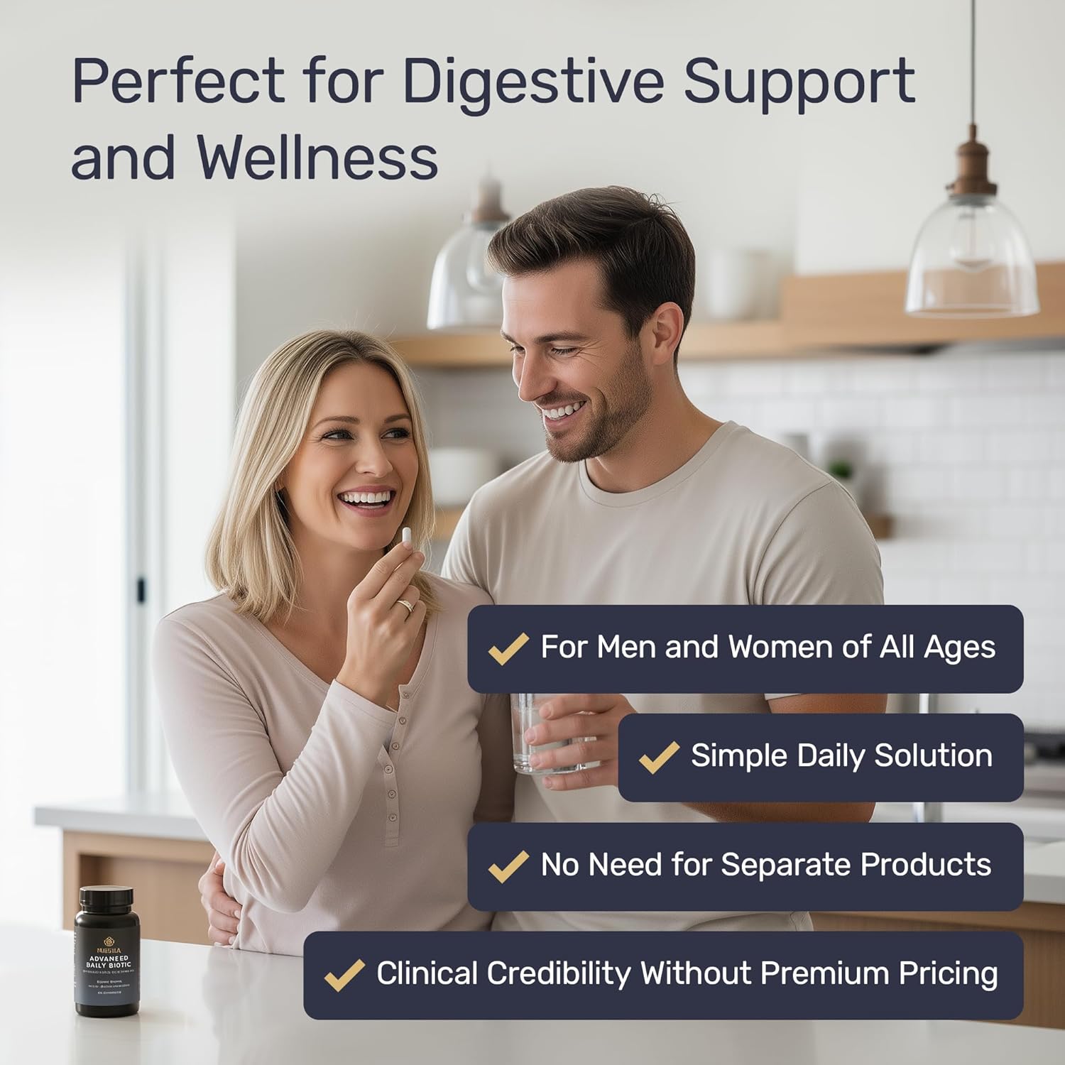 Inessa Daily Biotic - Probiotics for Women Digestive Health with Delayed Release Technology - Advanced Probiotic with 10 Billion CFU - Lactobacillus Rhamnosus Strain 60 Vegan Capsules for Men & Women - Image 6