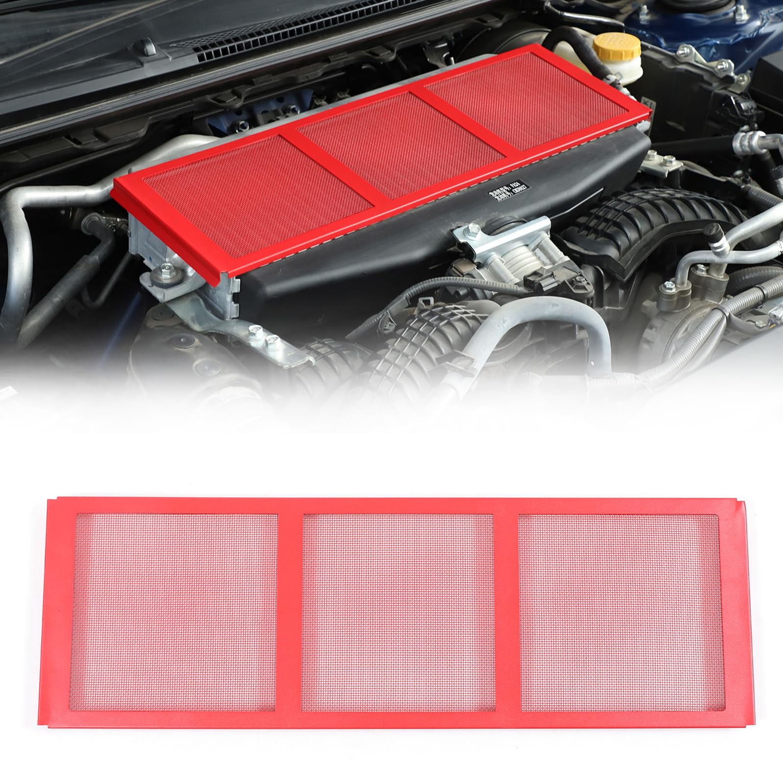 Engine Bay Radiator Shield Black Hood Scoop Cover Daeiclru Engine Radiator Grille Guard Protective ...