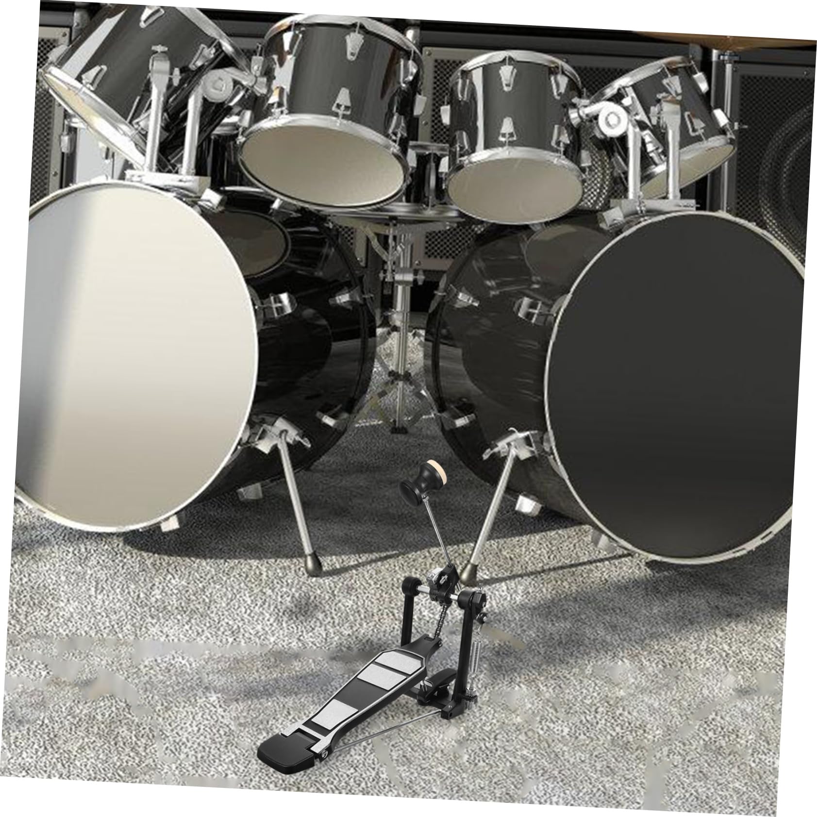 Pedale e Base Allargata in Lega di Alluminio Design Antiscivolo Molla Regolabile per Cassa per Tecnica di Pedalata Jazz e Batteria Elettronica