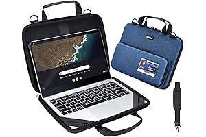 KEISKEI 11-11.6 Inch Chromebook Case with Pouch and Shoulder Strap, Fits for...