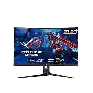 ASUS XG32VC ROG Strix 31.5-inch WQHD 1400P Curved Gaming Monitor with FreeSync Premium Pro 125% SRGB and Extreme Low Motion Blur Sync