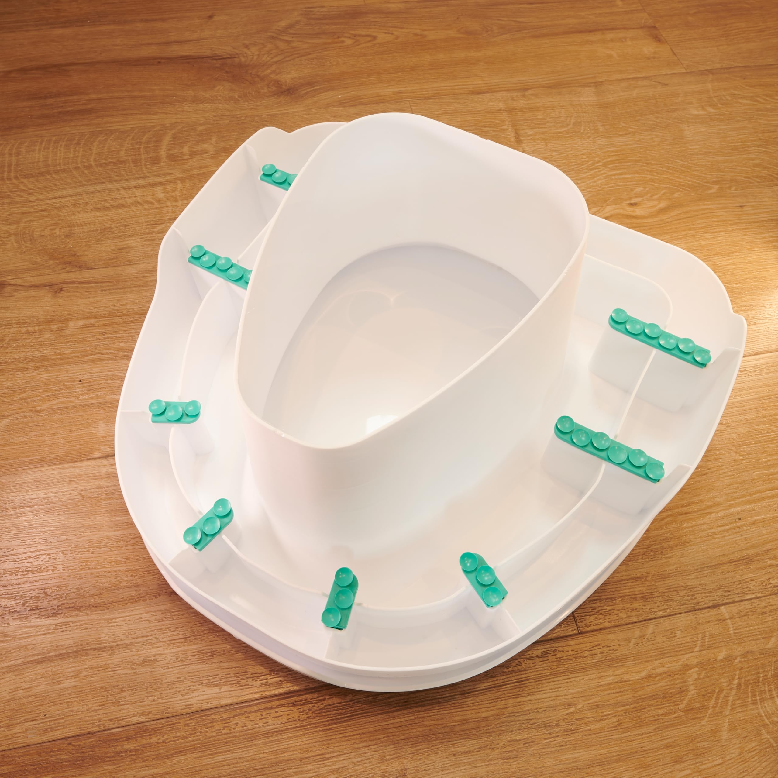 Helping Hand Company EZY-FIT - Rialzo per sedile WC con coperchio, per anziani e disabili, resistente, sicuro e portatile, universale, per WC rotondi e quadrati.