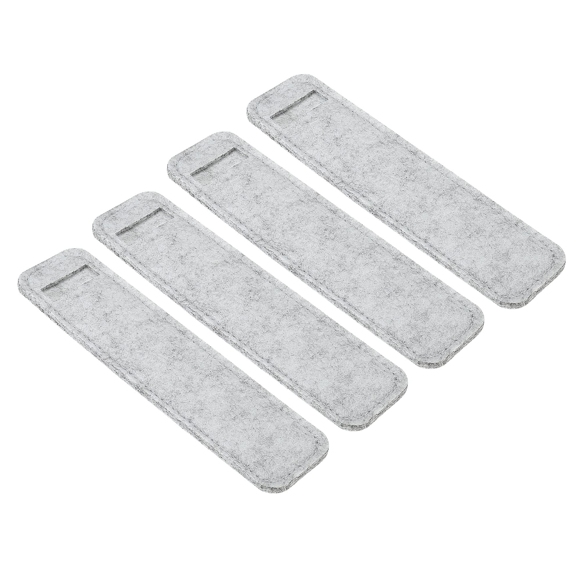 PATIKIL Felt Pen Case 4 Pack Pencil Bag Mini Pocket Protector Storage Sleeve Pouch Holder, Gray, Grey