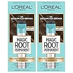 LOral Paris Magic Root Permanent Hair Color, 10 Minute Hair Dye Kit to Rescue Roots with 100% Gray Hair Coverage, 5A Medium Ash Brown, 2 Pack (Packaging May Vary)