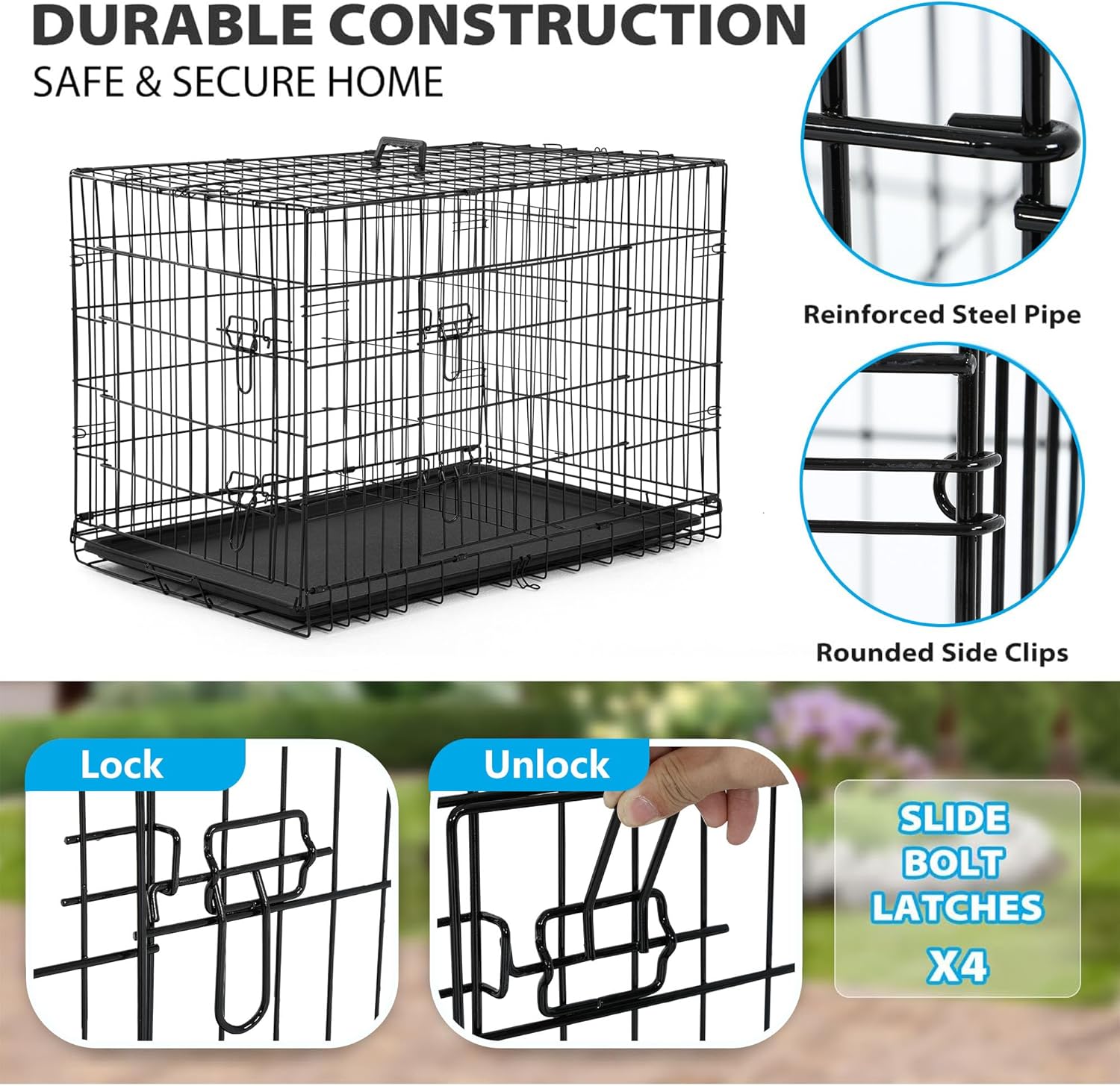 Discover Comfort and Convenience: The BestPet 42" Double-Door Dog Crate Review