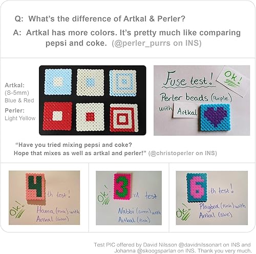 Miniatura 8 de Cuentas de hierro, 1000 cuentas fusibles de 0.197 in, 91 colores, paquete de 91