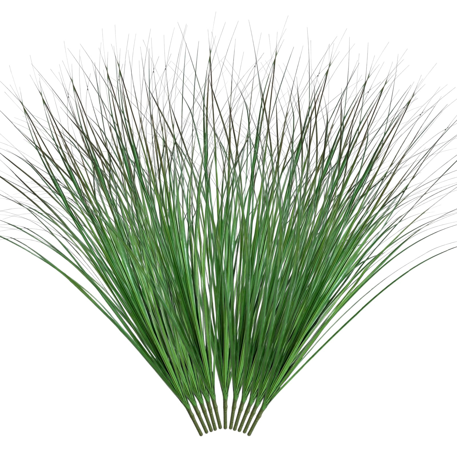 Merzio 10pcs Artificial Plants Outdoor 35cm Fake Grass Faux Greenery Shrubs UV Resistant Plastic Wheat Grass for Home Garden Patio Balcony Decoration